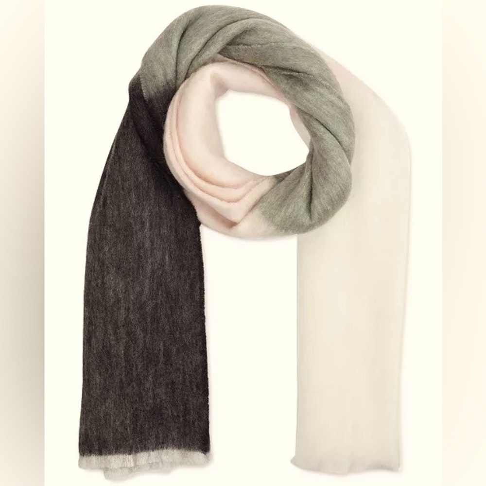 *NWT* Kate Spade Colorblock Brushed Scarf